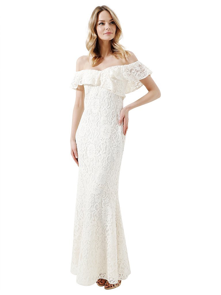 LAUREN RALPH LAUREN Abendkleid Radley beige | 38